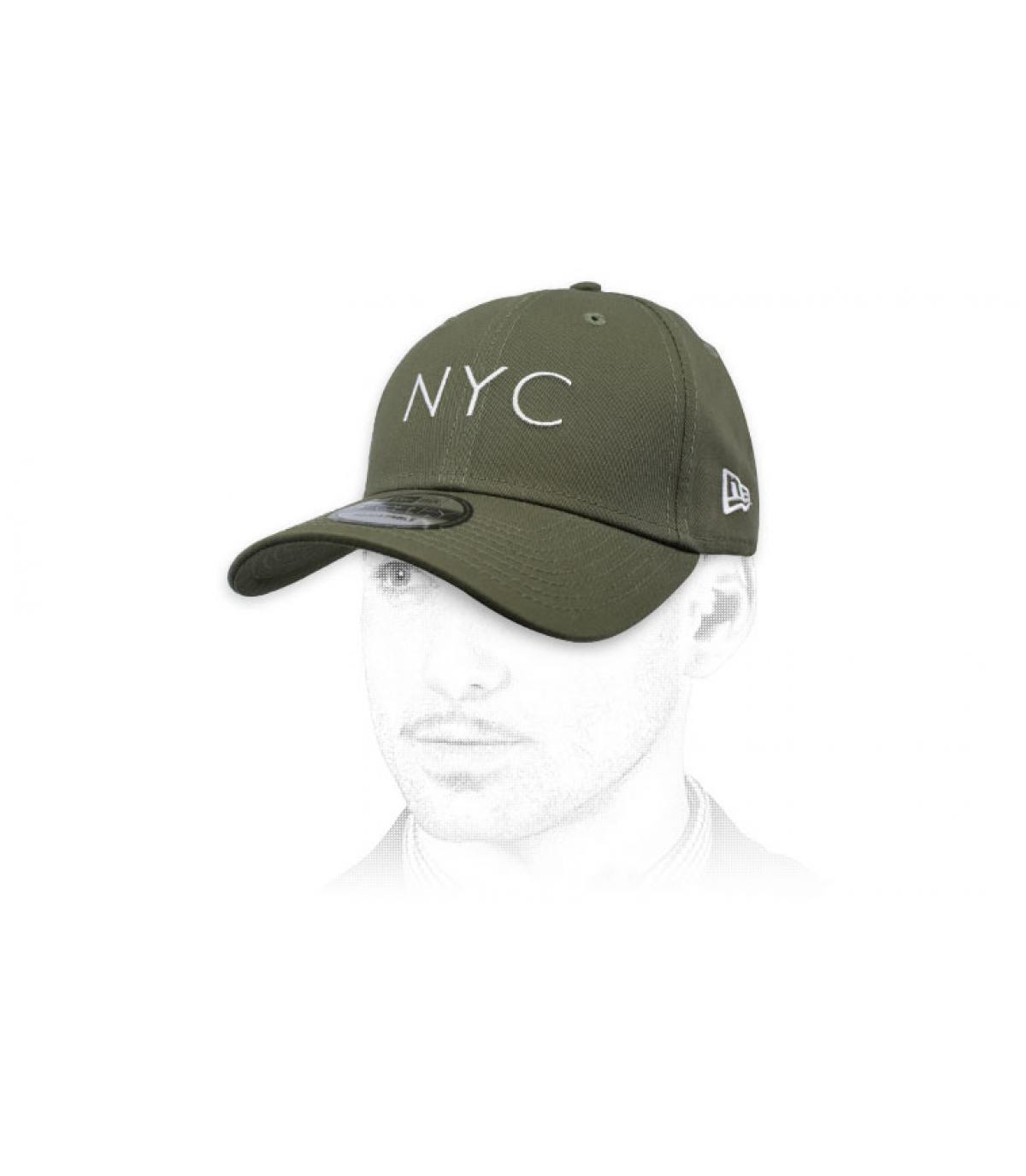 olive-green NYC cap NYC NE Ess 9Forty olive